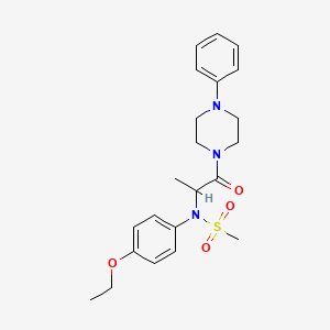 N-(4-ethoxyphenyl)-N-[1-methyl-2-oxo-2-(4-phenyl-1-piperazinyl)ethyl]methanesulfonamide