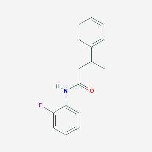 molecular formula C16H16FNO B3975145 N-(2-fluorophenyl)-3-phenylbutanamide 