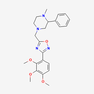 1-methyl-2-phenyl-4-{[3-(2,3,4-trimethoxyphenyl)-1,2,4-oxadiazol-5-yl]methyl}piperazine