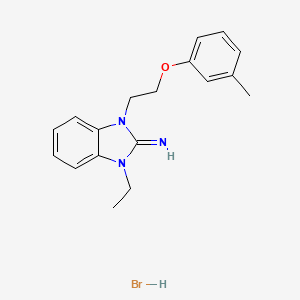 molecular formula C18H22BrN3O B3975170 1-ethyl-3-[2-(3-methylphenoxy)ethyl]-1,3-dihydro-2H-benzimidazol-2-imine hydrobromide 