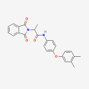 molecular formula C25H22N2O4 B3975173 N-[4-(3,4-dimethylphenoxy)phenyl]-2-(1,3-dioxo-1,3-dihydro-2H-isoindol-2-yl)propanamide 