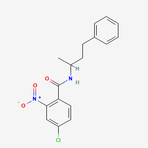 molecular formula C17H17ClN2O3 B3975182 4-chloro-N-(1-methyl-3-phenylpropyl)-2-nitrobenzamide 