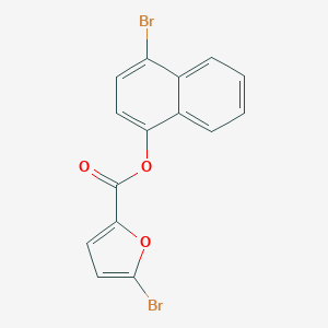 molecular formula C15H8Br2O3 B397520 4-Bromo-1-naphthyl 5-bromo-2-furoate 