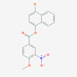 molecular formula C18H12BrNO5 B397522 4-Bromo-1-naphthyl 3-nitro-4-methoxybenzoate 