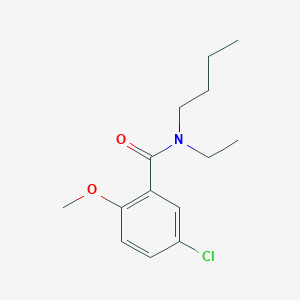 molecular formula C14H20ClNO2 B3975226 N-butyl-5-chloro-N-ethyl-2-methoxybenzamide 