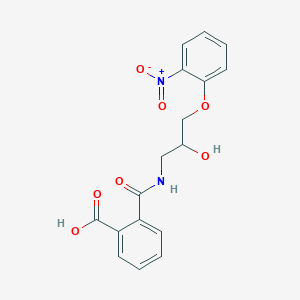 molecular formula C17H16N2O7 B3975230 2-({[2-hydroxy-3-(2-nitrophenoxy)propyl]amino}carbonyl)benzoic acid 