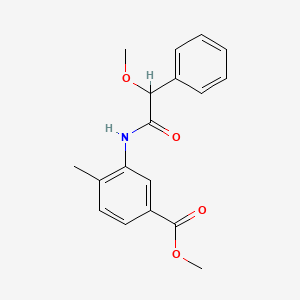 molecular formula C18H19NO4 B3975236 methyl 3-{[methoxy(phenyl)acetyl]amino}-4-methylbenzoate 