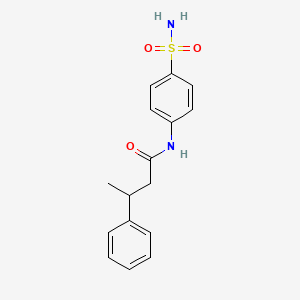 molecular formula C16H18N2O3S B3975256 N-[4-(aminosulfonyl)phenyl]-3-phenylbutanamide 