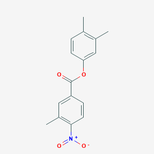 molecular formula C16H15NO4 B397527 3,4-Dimethylphenyl 4-nitro-3-methylbenzoate 