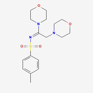 molecular formula C17H25N3O4S B3975278 N-(1,2-di-4-morpholinylethylidene)-4-methylbenzenesulfonamide 