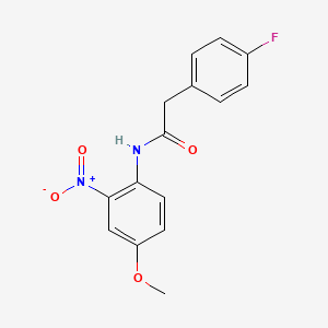 molecular formula C15H13FN2O4 B3975296 2-(4-fluorophenyl)-N-(4-methoxy-2-nitrophenyl)acetamide 