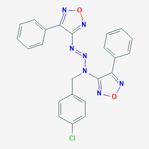 molecular formula C23H16ClN7O2 B397530 3-[1-(4-Chlorobenzyl)-3-(4-phenyl-1,2,5-oxadiazol-3-yl)-2-triazenyl]-4-phenyl-1,2,5-oxadiazole 