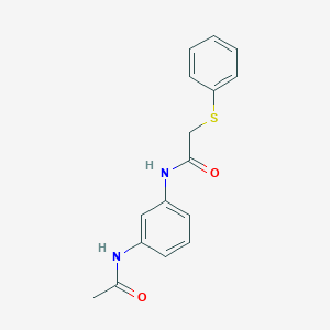 molecular formula C16H16N2O2S B3975308 N-[3-(acetylamino)phenyl]-2-(phenylthio)acetamide 