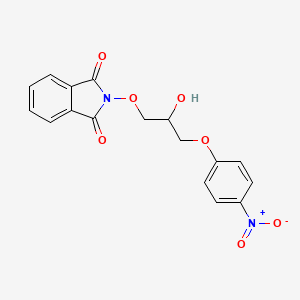 molecular formula C17H14N2O7 B3975360 2-[2-hydroxy-3-(4-nitrophenoxy)propoxy]-1H-isoindole-1,3(2H)-dione 