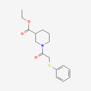 ethyl 1-[(phenylthio)acetyl]-3-piperidinecarboxylate