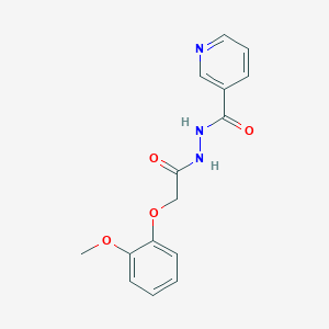 molecular formula C15H15N3O4 B397537 2-(2-methoxyphenoxy)-N'-(3-pyridinylcarbonyl)acetohydrazide 