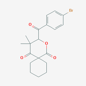 3-(4-bromobenzoyl)-4,4-dimethyl-2-oxaspiro[5.5]undecane-1,5-dione