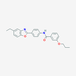 molecular formula C25H24N2O3 B397542 N-[4-(5-ethyl-1,3-benzoxazol-2-yl)phenyl]-3-propoxybenzamide 