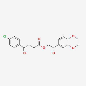 2-(2,3-dihydro-1,4-benzodioxin-6-yl)-2-oxoethyl 4-(4-chlorophenyl)-4-oxobutanoate