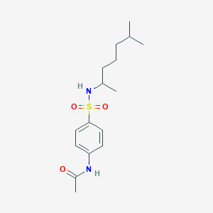 molecular formula C16H26N2O3S B3975443 N-(4-{[(1,5-二甲基己基)氨基]磺酰基}苯基)乙酰胺 CAS No. 294885-57-7