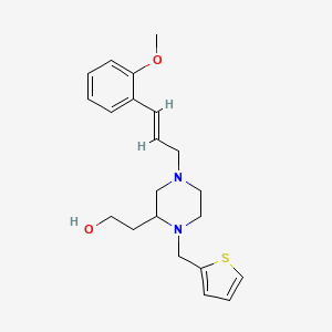 2-[4-[(2E)-3-(2-methoxyphenyl)-2-propen-1-yl]-1-(2-thienylmethyl)-2-piperazinyl]ethanol