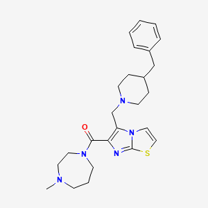 5-[(4-benzyl-1-piperidinyl)methyl]-6-[(4-methyl-1,4-diazepan-1-yl)carbonyl]imidazo[2,1-b][1,3]thiazole