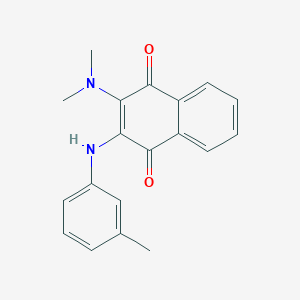 molecular formula C19H18N2O2 B3975481 2-(dimethylamino)-3-[(3-methylphenyl)amino]naphthoquinone 