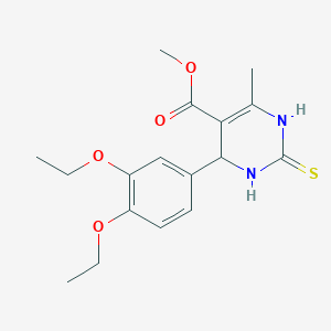 methyl 4-(3,4-diethoxyphenyl)-6-methyl-2-thioxo-1,2,3,4-tetrahydro-5-pyrimidinecarboxylate