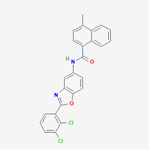 molecular formula C25H16Cl2N2O2 B397549 N-[2-(2,3-dichlorophenyl)-1,3-benzoxazol-5-yl]-4-methyl-1-naphthamide 