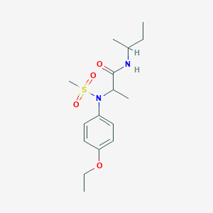 molecular formula C16H26N2O4S B3975509 N~1~-(sec-butyl)-N~2~-(4-ethoxyphenyl)-N~2~-(methylsulfonyl)alaninamide 