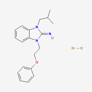 molecular formula C19H24BrN3O B3975526 1-isobutyl-3-(2-phenoxyethyl)-1,3-dihydro-2H-benzimidazol-2-imine hydrobromide 