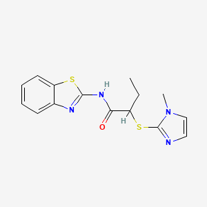 N-1,3-benzothiazol-2-yl-2-[(1-methyl-1H-imidazol-2-yl)thio]butanamide