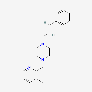 molecular formula C20H25N3 B3975533 1-[(3-methylpyridin-2-yl)methyl]-4-[(2E)-3-phenylprop-2-en-1-yl]piperazine 