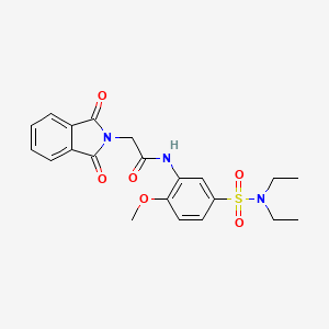 N-{5-[(diethylamino)sulfonyl]-2-methoxyphenyl}-2-(1,3-dioxo-1,3-dihydro-2H-isoindol-2-yl)acetamide