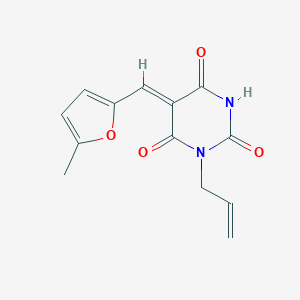 molecular formula C13H12N2O4 B397555 1-allyl-5-[(5-methyl-2-furyl)methylene]-2,4,6(1H,3H,5H)-pyrimidinetrione CAS No. 352343-14-7