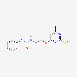 N-(2-{[6-methyl-2-(methylthio)-4-pyrimidinyl]oxy}ethyl)-N'-phenylurea