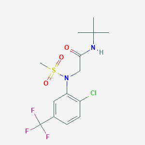 molecular formula C14H18ClF3N2O3S B3975560 N~1~-(tert-butyl)-N~2~-[2-chloro-5-(trifluoromethyl)phenyl]-N~2~-(methylsulfonyl)glycinamide 