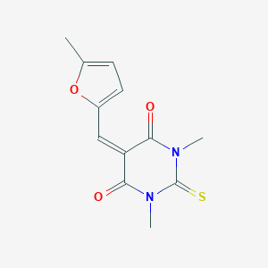 molecular formula C12H12N2O3S B397558 1,3-dimethyl-5-[(5-methyl-2-furyl)methylene]-2-thioxodihydro-4,6(1H,5H)-pyrimidinedione CAS No. 352343-01-2