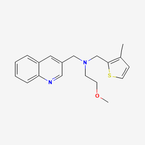 molecular formula C19H22N2OS B3975581 (2-methoxyethyl)[(3-methyl-2-thienyl)methyl](quinolin-3-ylmethyl)amine 