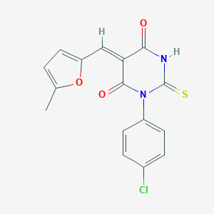 1-(4-chlorophenyl)-5-[(5-methyl-2-furyl)methylene]-2-thioxodihydro-4,6(1H,5H)-pyrimidinedione