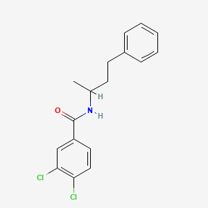 molecular formula C17H17Cl2NO B3975596 3,4-dichloro-N-(1-methyl-3-phenylpropyl)benzamide 