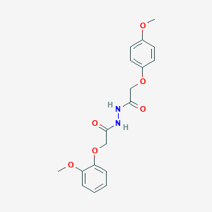 molecular formula C18H20N2O6 B397560 2-(2-methoxyphenoxy)-N'-[(4-methoxyphenoxy)acetyl]acetohydrazide 