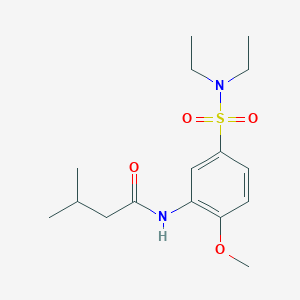 N-{5-[(diethylamino)sulfonyl]-2-methoxyphenyl}-3-methylbutanamide