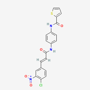 molecular formula C20H14ClN3O4S B3975606 N-(4-{[3-(4-chloro-3-nitrophenyl)acryloyl]amino}phenyl)-2-thiophenecarboxamide 