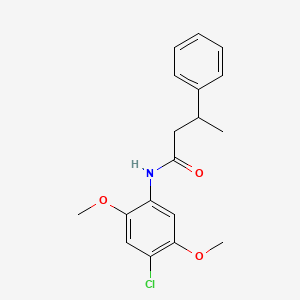 molecular formula C18H20ClNO3 B3975611 N-(4-chloro-2,5-dimethoxyphenyl)-3-phenylbutanamide 