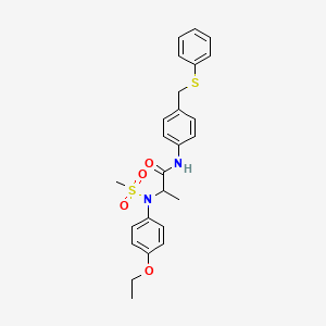 N~2~-(4-ethoxyphenyl)-N~2~-(methylsulfonyl)-N~1~-{4-[(phenylthio)methyl]phenyl}alaninamide