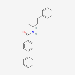 molecular formula C23H23NO B3975614 N-(1-methyl-3-phenylpropyl)-4-biphenylcarboxamide 
