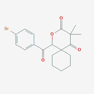 molecular formula C19H21BrO4 B3975645 1-(4-bromobenzoyl)-4,4-dimethyl-2-oxaspiro[5.5]undecane-3,5-dione 