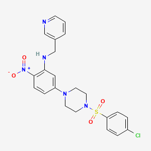 (5-{4-[(4-chlorophenyl)sulfonyl]-1-piperazinyl}-2-nitrophenyl)(3-pyridinylmethyl)amine