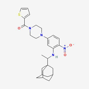 molecular formula C27H34N4O3S B3975665 N-[1-(1-adamantyl)ethyl]-2-nitro-5-[4-(2-thienylcarbonyl)-1-piperazinyl]aniline 
